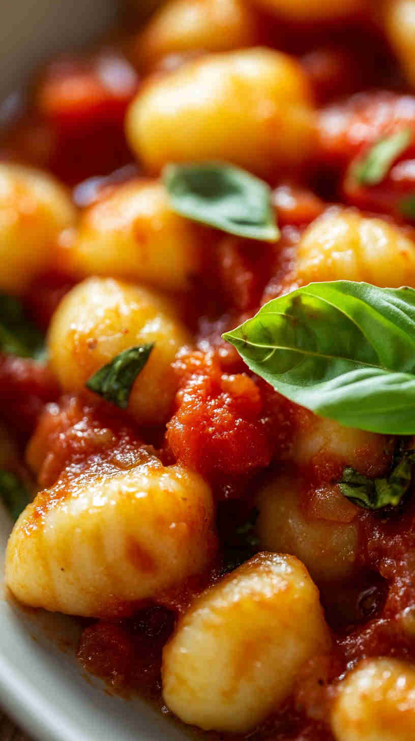 Gnocchi in Tomato and Basil Sauce Recipe