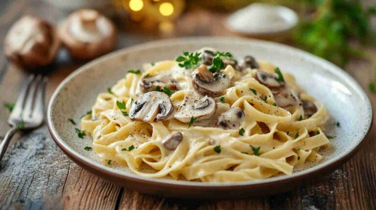 Creamy Mushroom Tagliatelle Recipe
