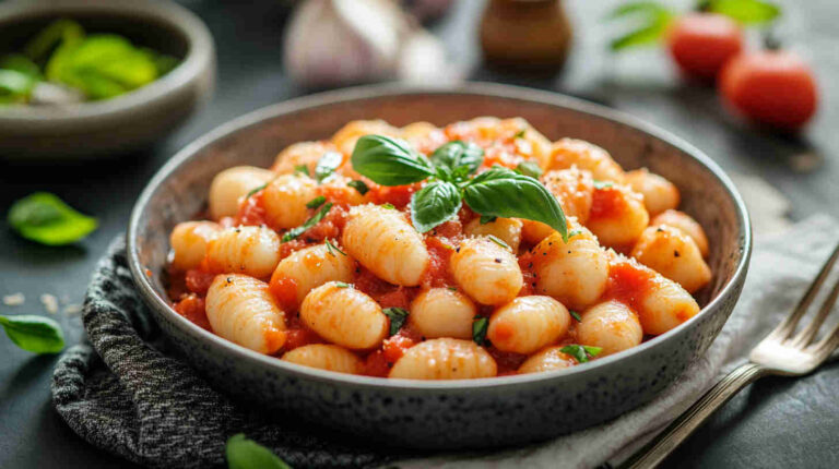 Gnocchi in Tomato and Basil Sauce Recipe