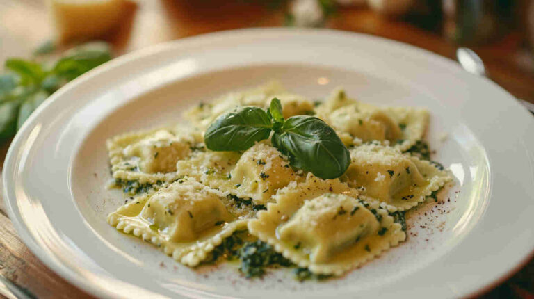 Homemade Ravioli with Ricotta and Spinach Recipe