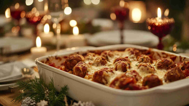Italian Christmas Meatball Casserole Recipe
