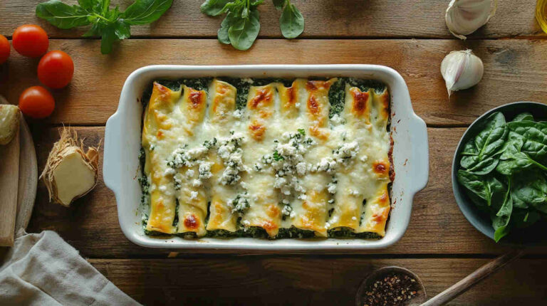 Italian Spinach and Ricotta Cannelloni Recipe